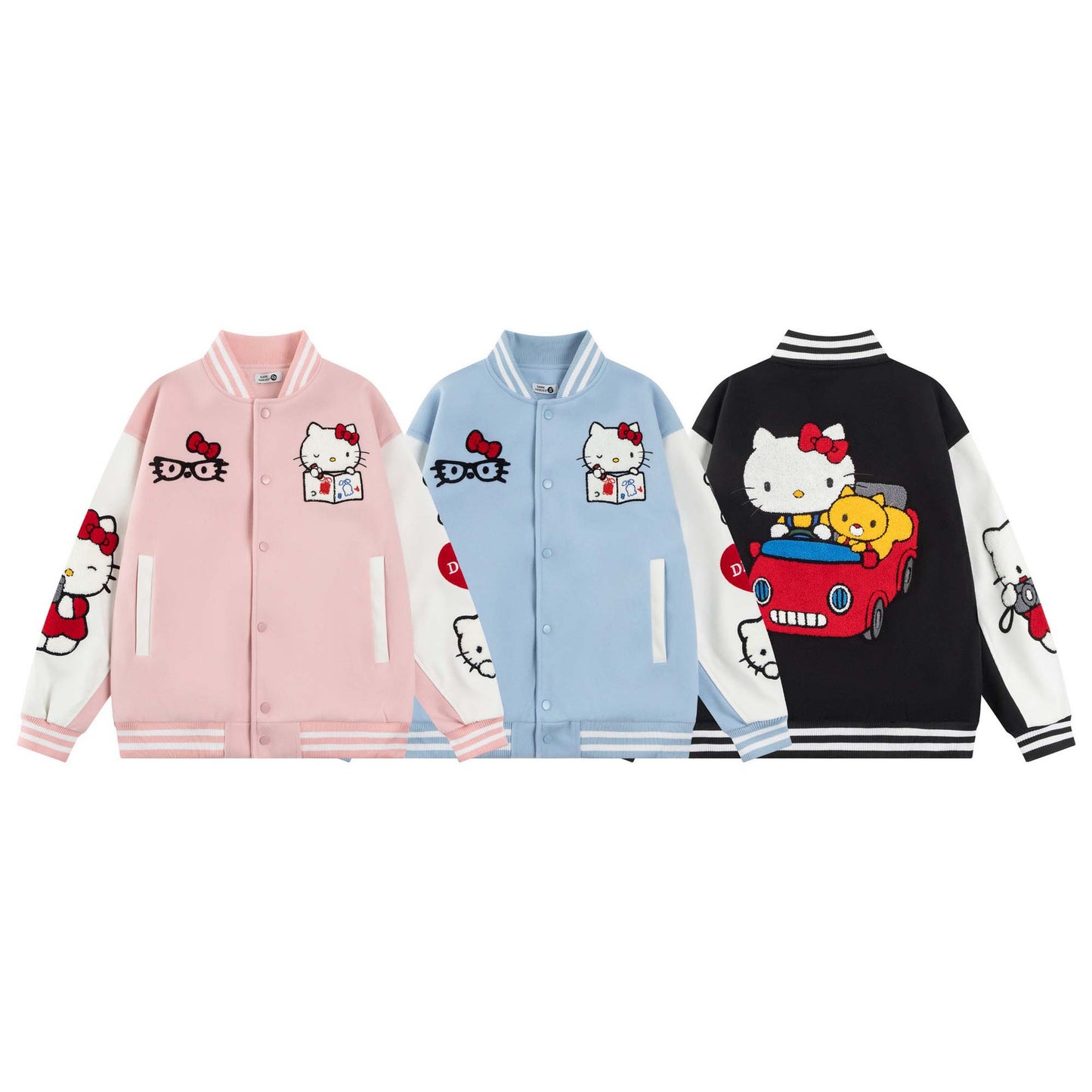 UNIKCOSA Velora CatLuxe Varsity PU ColorBlock Jacket 💫