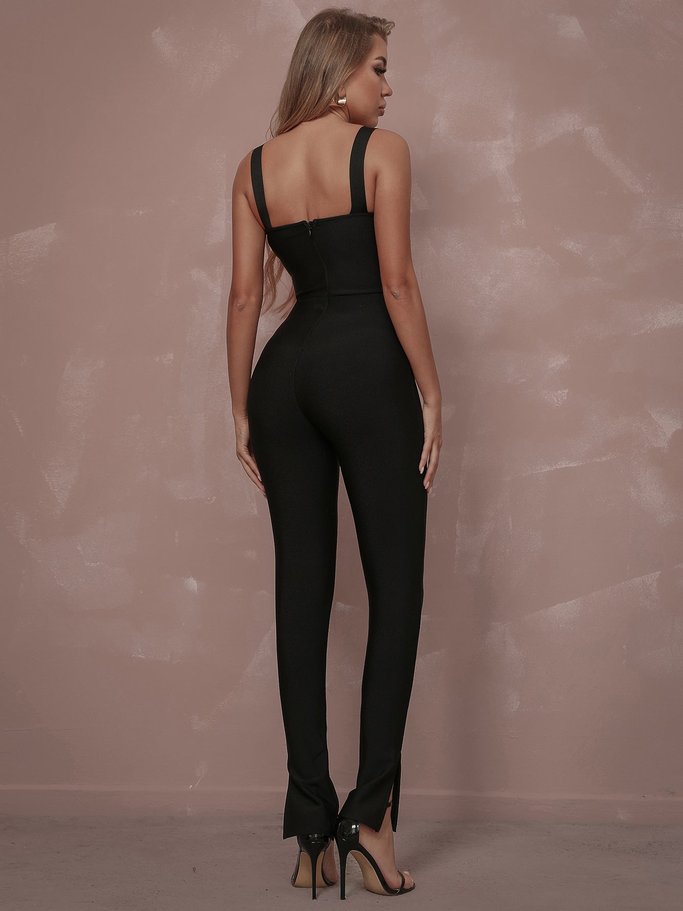 UNIKCOSA NoirFit Jumpsuit With Lace Detailing Elegance 🖤