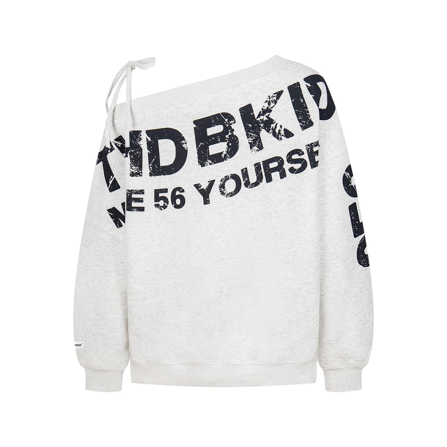 UNIKCOSA RetroMuse Mottled Letter Print Lazy Hoodie for Women ๐