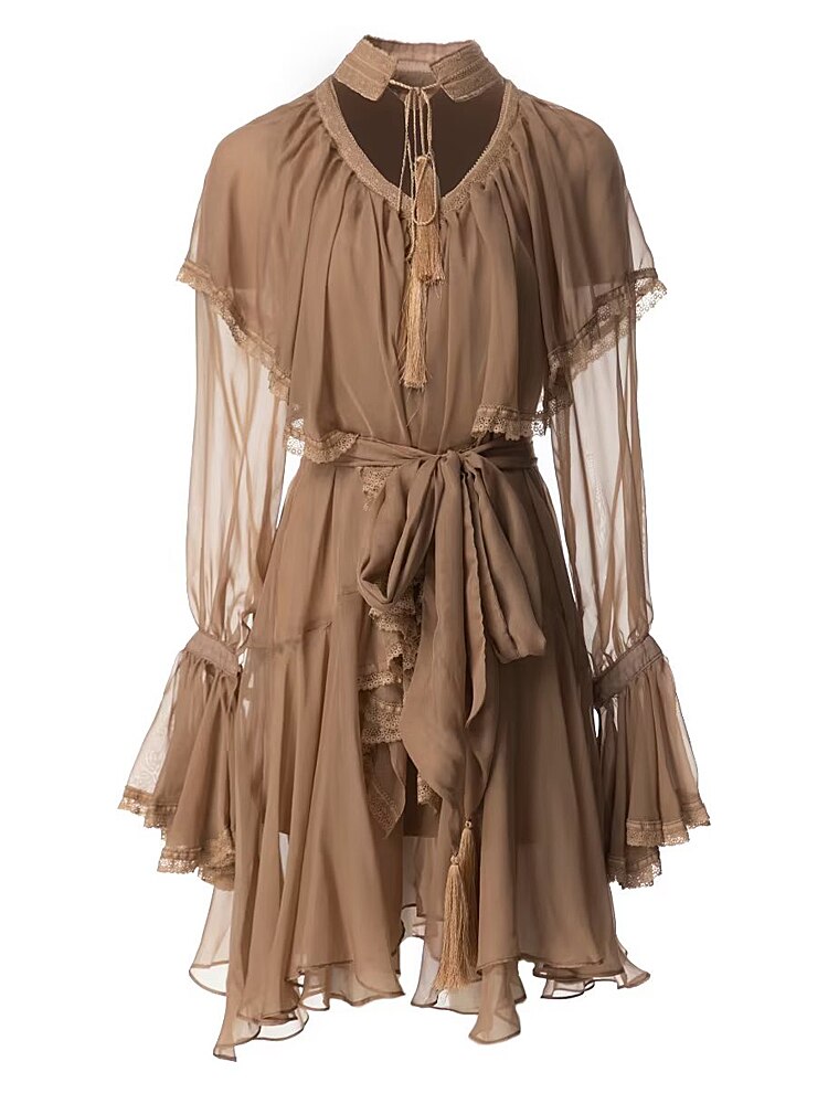 UNIKCOSA Velora Lace Up Mini Dress Chic Luxury Party π«