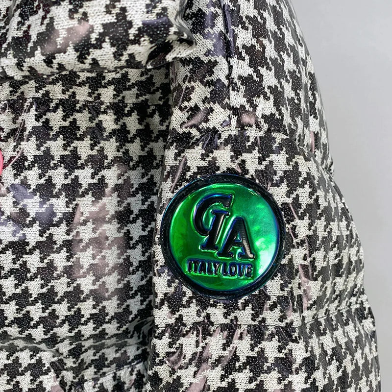 UNIKCOSA GridLine Slim-Fit PU Leather Office Jacket for Women π€