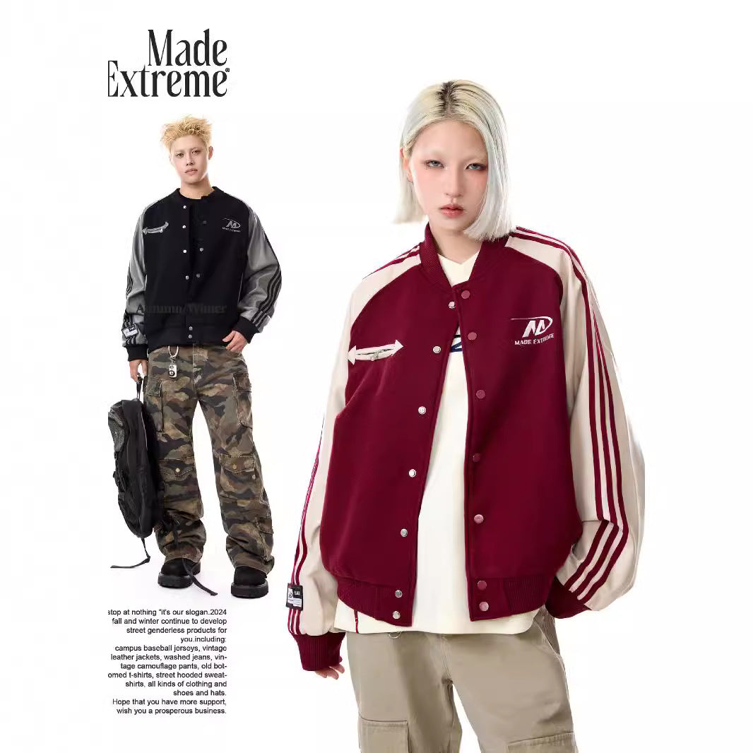 UNIKCOSA Velora Color Block PU Leather Street Jacket π«