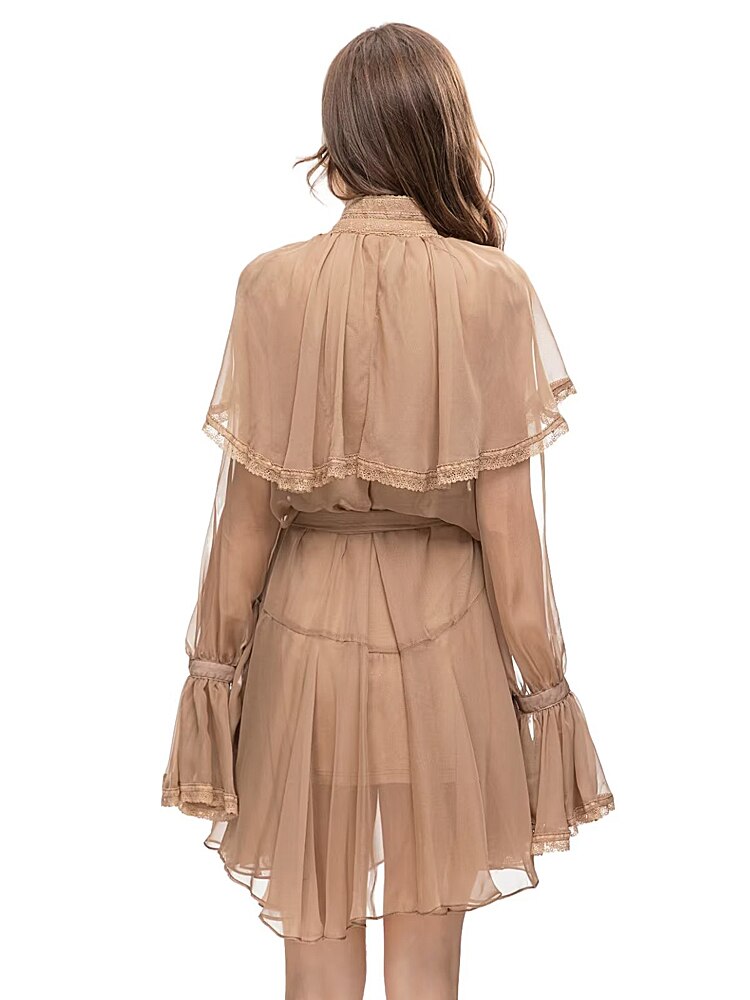 UNIKCOSA Velora Lace Up Mini Dress Chic Luxury Party π«