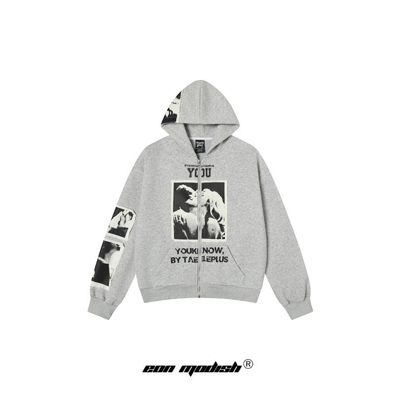 UNIKCOSA UrbanSoul Patchwork Cardigan Sweatshirt Premium 💫