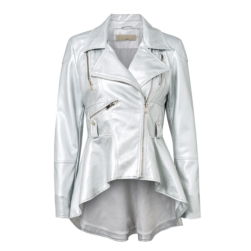 UNIKCOSA LuxeEdge Faux Leather PU Jacket for Women π€