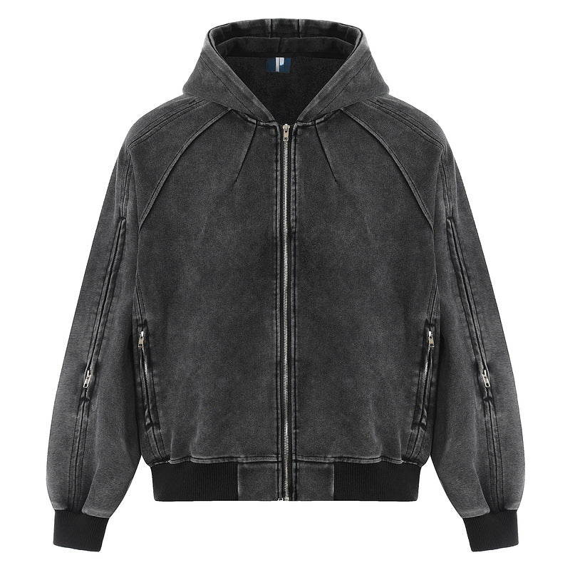 UNIKCOSA LuxeEase Cardigan Hoodie Men Loose Casual Fit 🌆