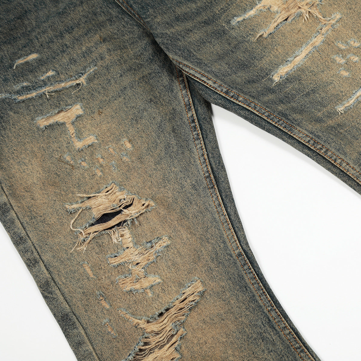 UNIKCOSA RetroMuse Denim Jeans Washed Dirty Dyed Straight π«
