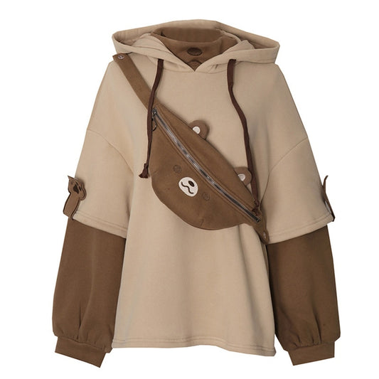 UNIKCOSA K-Bear Oversized Kawaii Streetwear Hoodie for Women π§Έβ¨