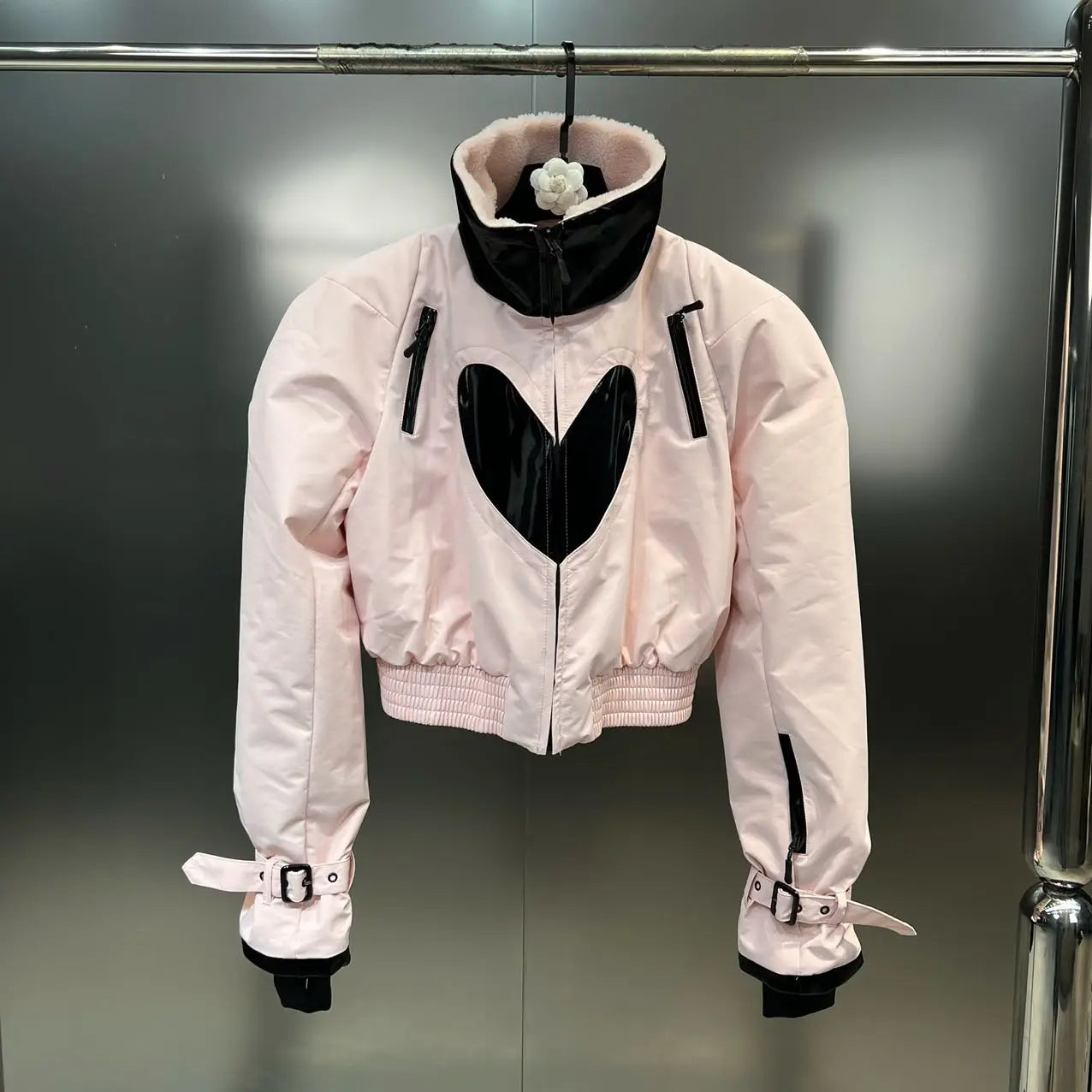 UNIKCOSA LuxeElegance HeartWoven Padded Jacket For Women π«