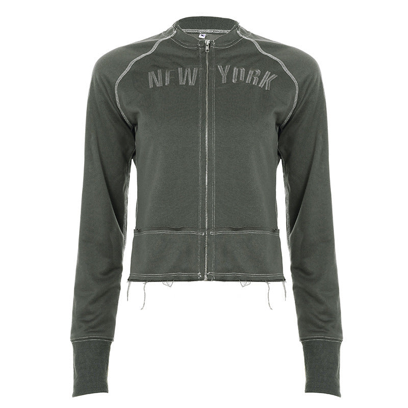 UNIKCOSA UrbanSoul Letter Print Patchwork Hoodie 💫