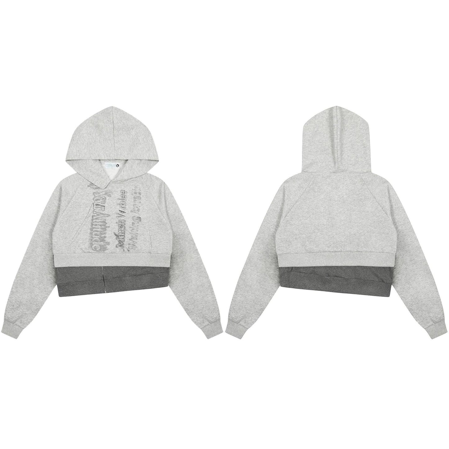 UNIKCOSA Velora Two Short Hoodies With Fake Letters 🌆