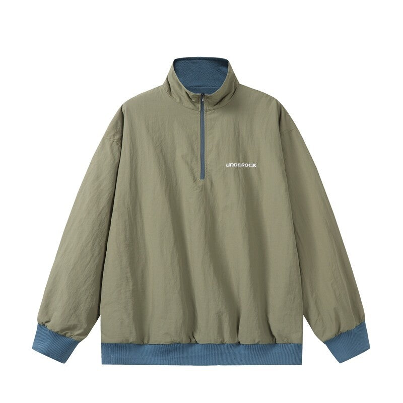 UNIKCOSA UrbanSoul Two-Way Half-Zip Hoodie Stand Collar π