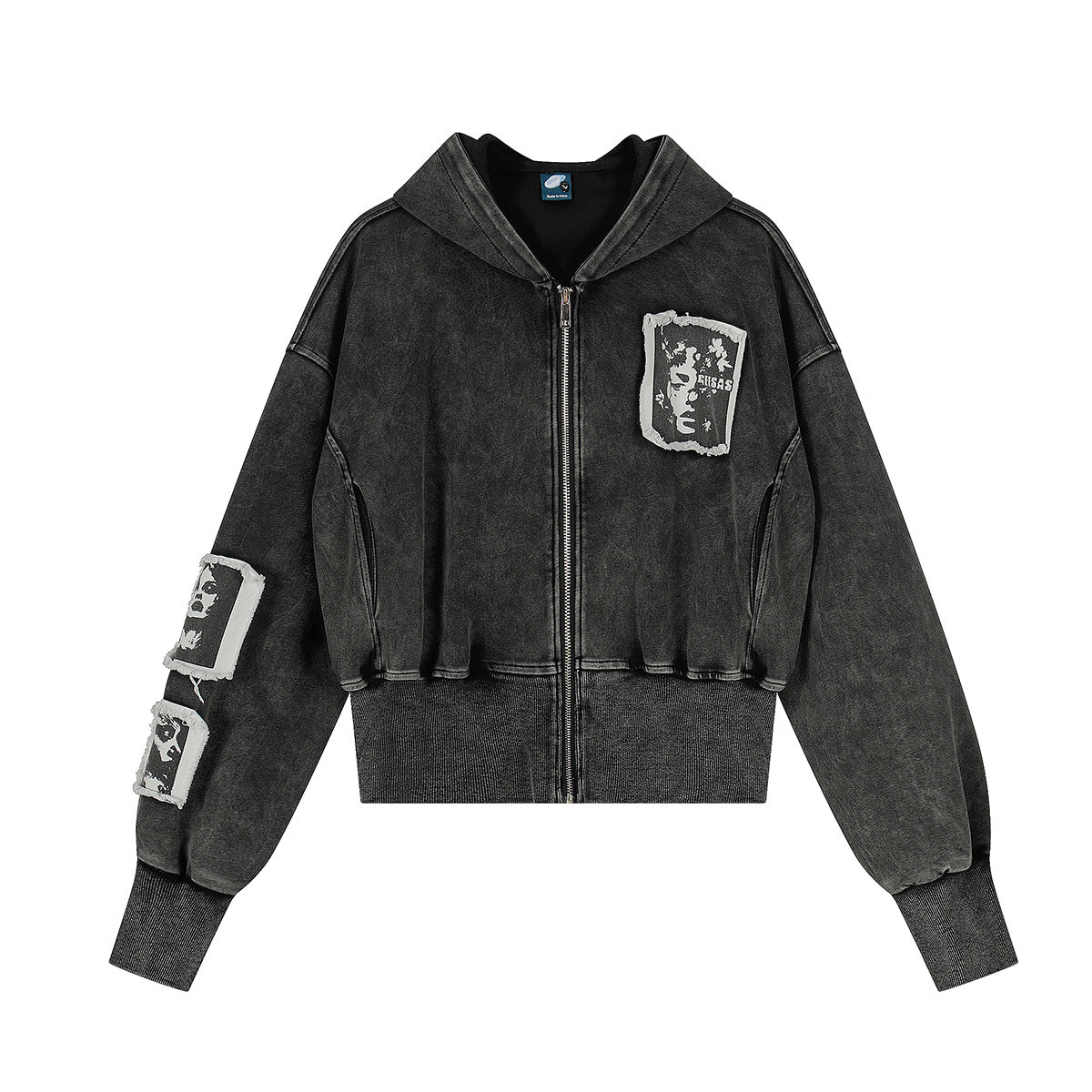 UNIKCOSA RetroMuse Vintage Zip Hoodie Short Jacket For Men🖤