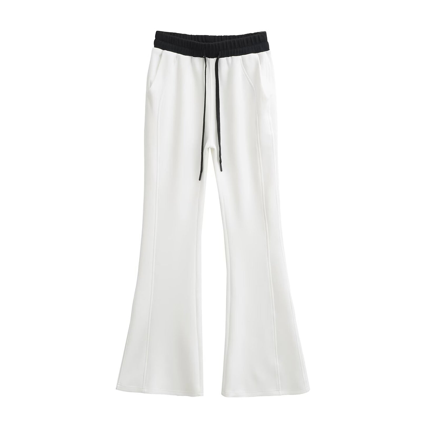 UNIKCOSA Velora Drawcord Elastic Waist Micro Flared Pants💫