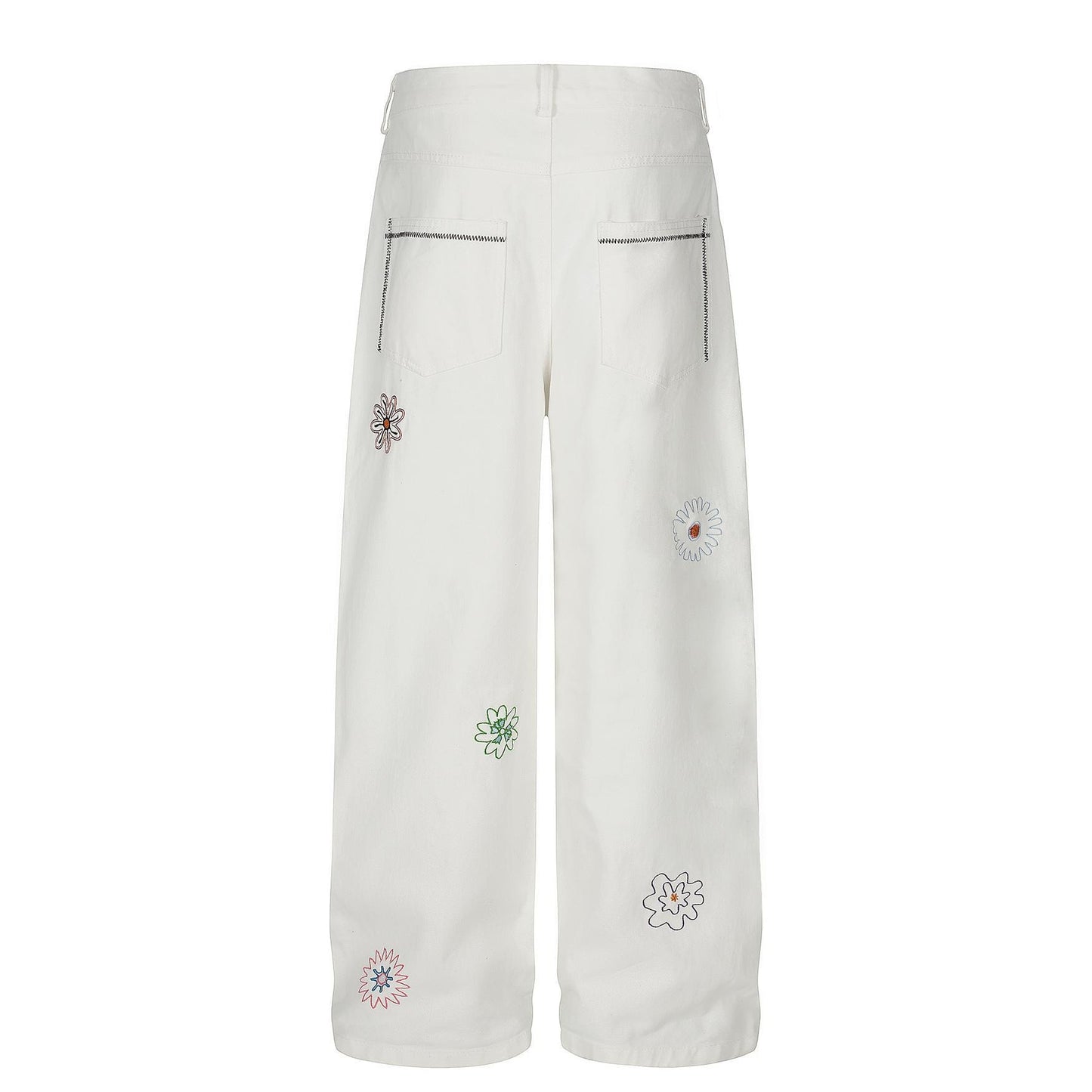 UNIKCOSA Velora Denim Jeans Embroidered Sunflower 🌸