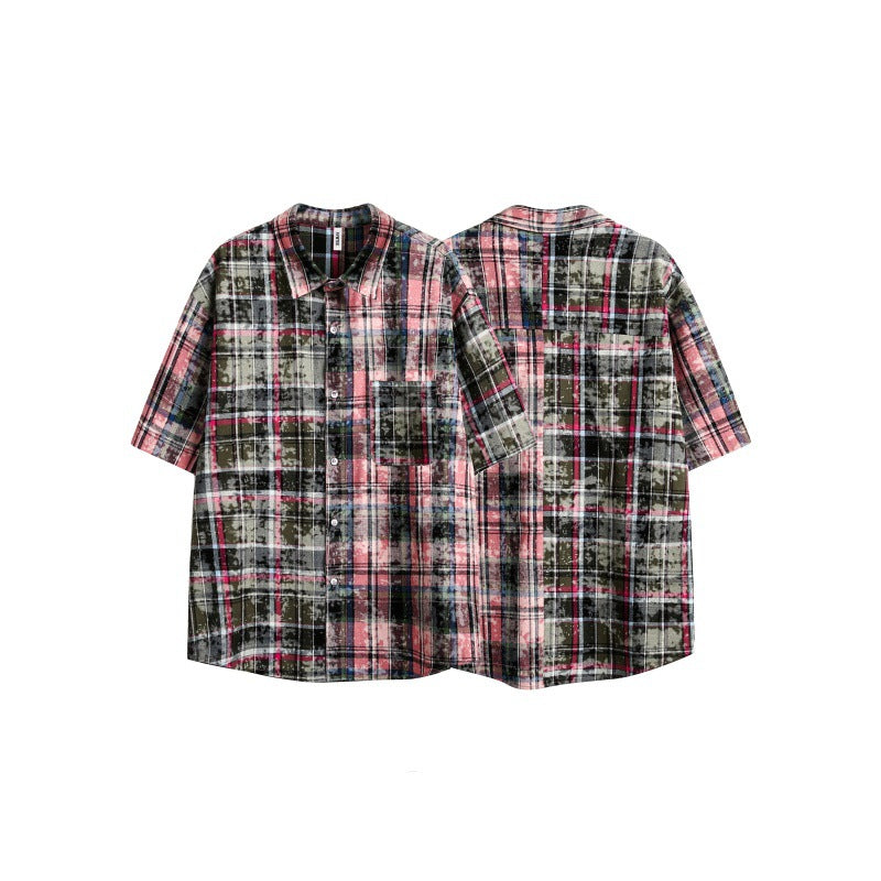 UNIKCOSA Velora Washed Plaid Loose Fit Shirt Unisex π«