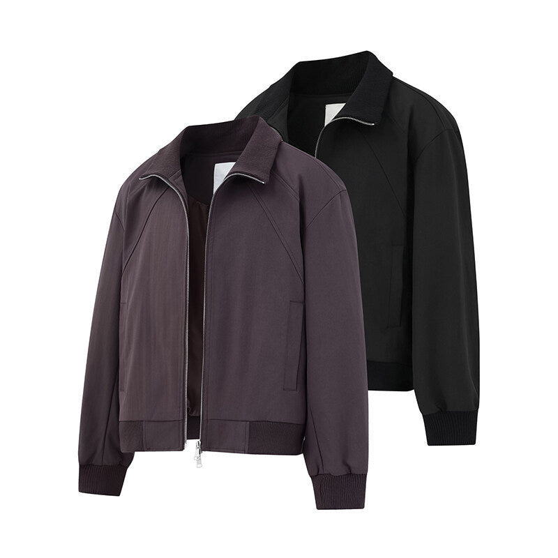 UNIKCOSA RetroMuse Stand Collar Jacket Double Zipper 🌆