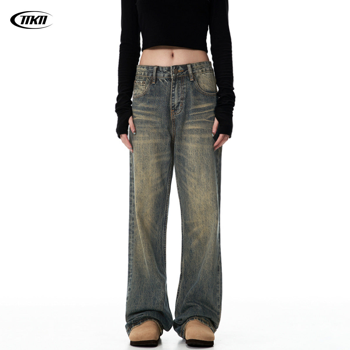 UNIKCOSA RetroMuse Denim Pants Long Straight Fit Seasons π«