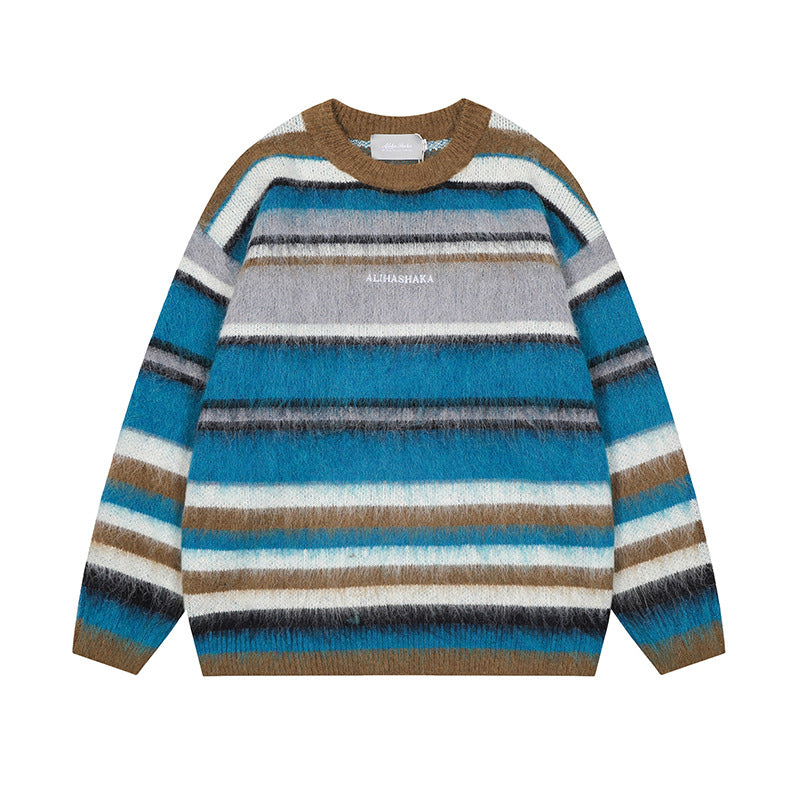 UNIKCOSA UrbanSoul Striped Color Block Knit Sweater 💫