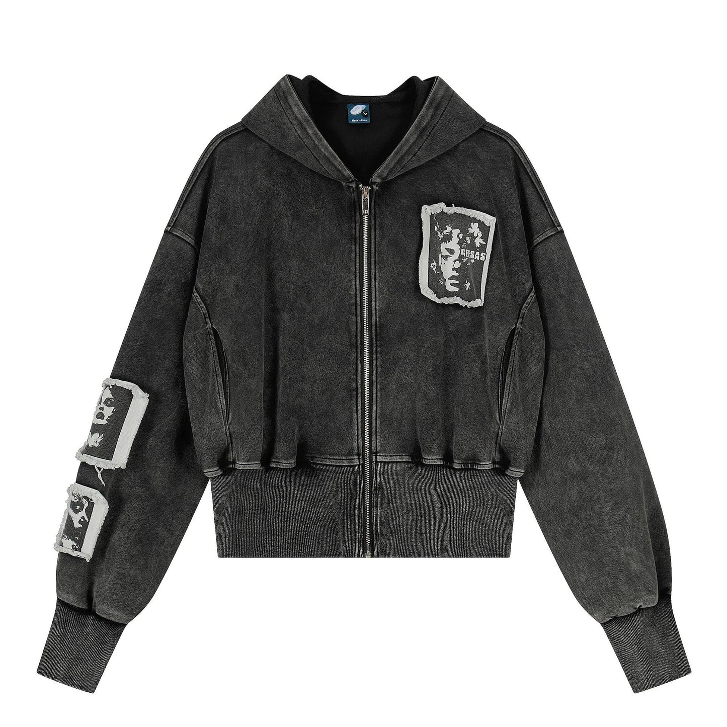 UNIKCOSA RetroMuse Vintage Zip Hoodie Short Jacket For Men🖤