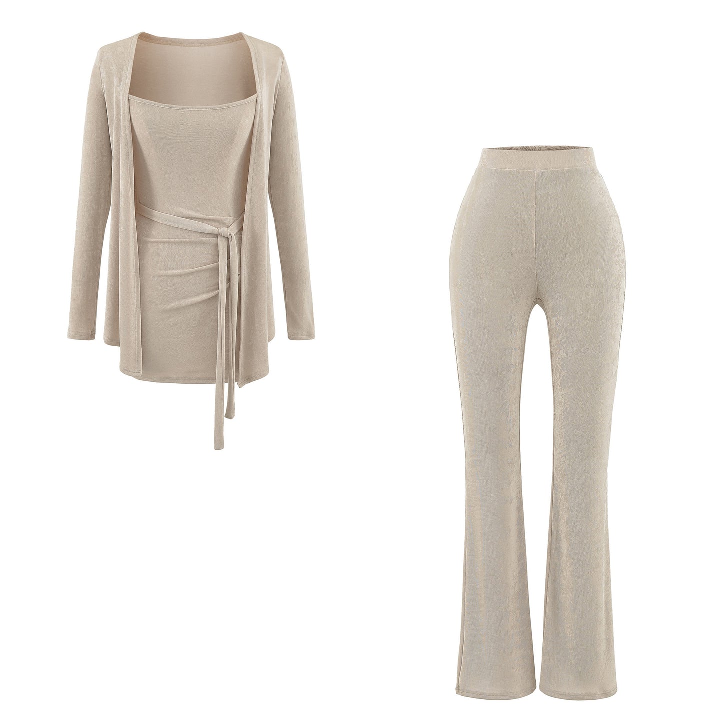 UNIKCOSA Velora SoftLuxe Three Piece Set Cami Cardigan 💫