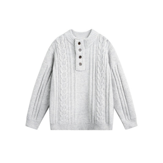 UNIKCOSA LuxeEase Round Neck Twists Knit Loose Sweater 💫