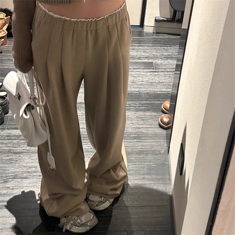 UNIKCOSA Velora Splice White Border Wide Leg Cotton Pants 💫