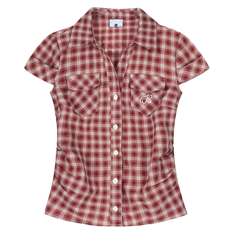 UNIKCOSA Velora Short Sleeve Shirt Summer Checkered Fit 💫