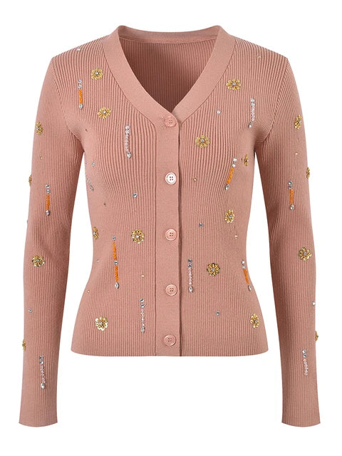 UNIKCOSA Velora V-Neck Knitted Cardigan And Camisole Set π«