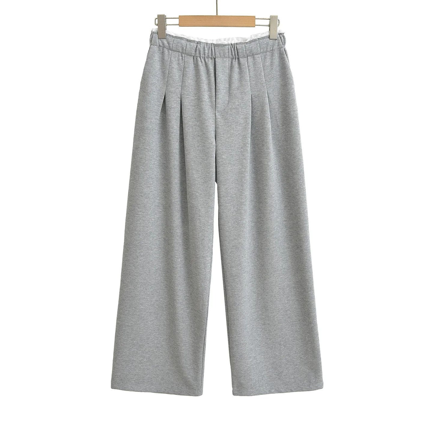 UNIKCOSA Velora Splice White Border Wide Leg Cotton Pants 💫