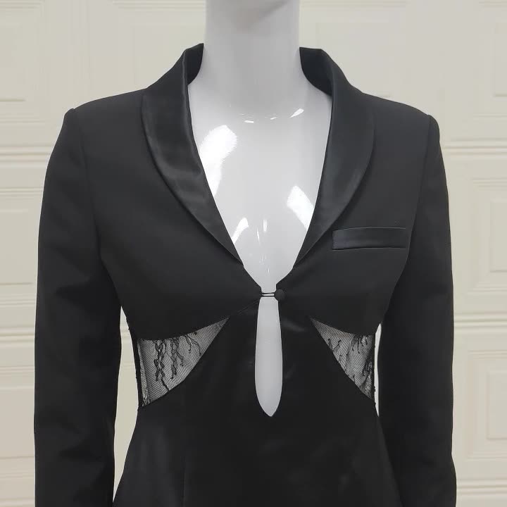 UNIKCOSA Velora V Neck Hollow Out Dress Suit Elegance π«