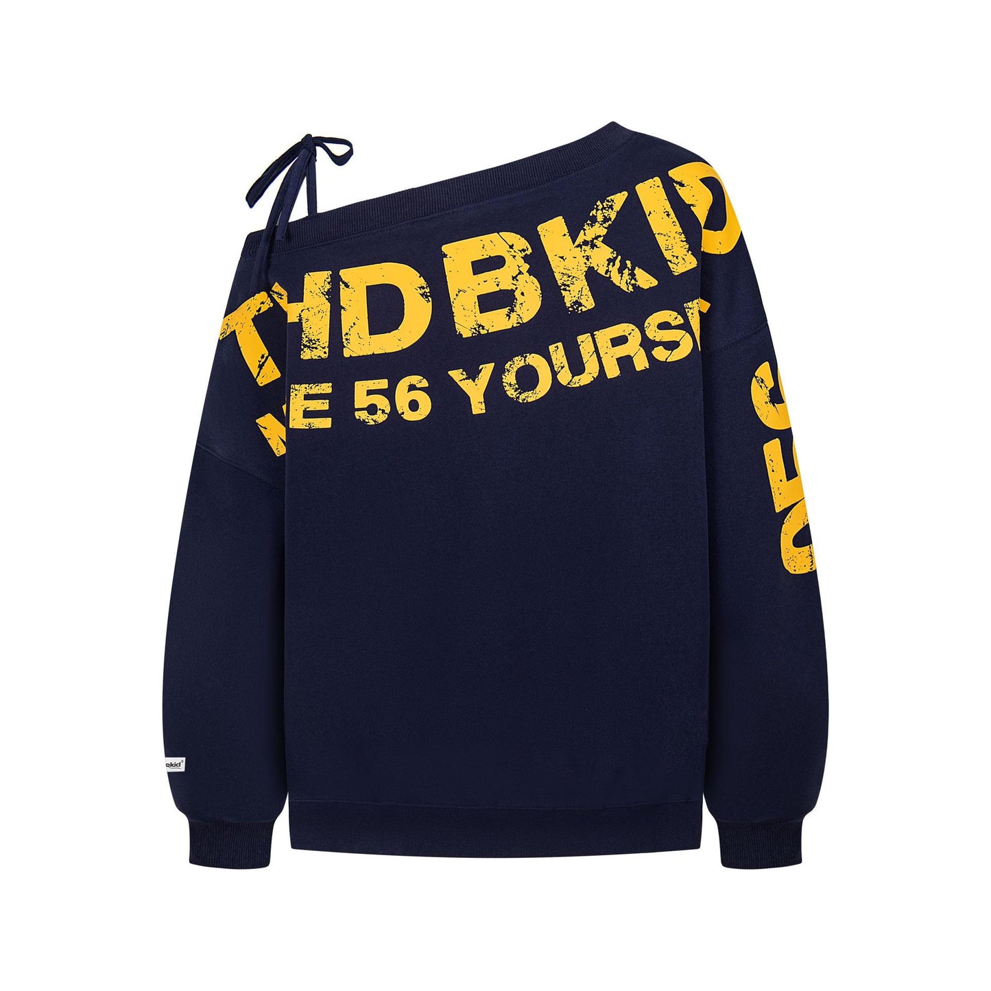 UNIKCOSA RetroMuse Mottled Letter Print Lazy Hoodie for Women ๐