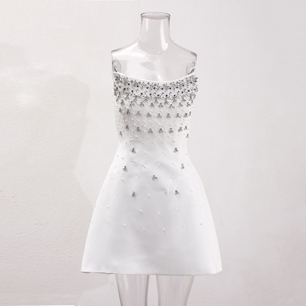 UNIKCOSA Velora Diamond Studded Strapless Puffy Skirt 💫