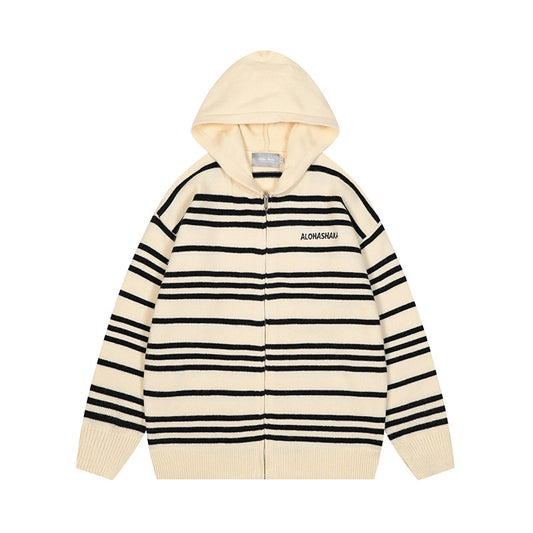 UNIKCOSA Velora Embroidered Hooded Cardigan Loose Fit π«