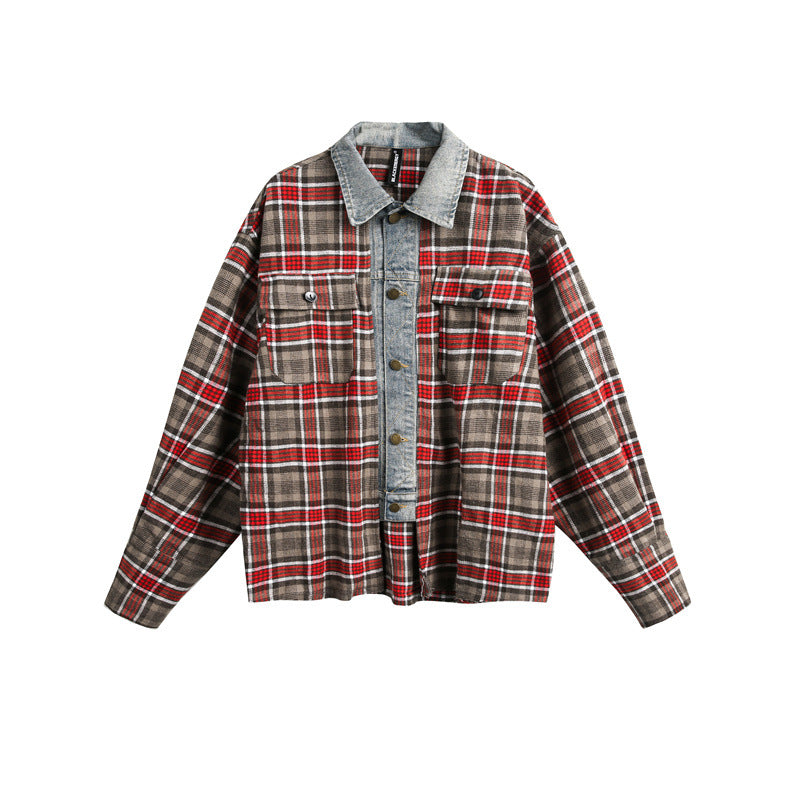 UNIKCOSA Velora Heavy Vintage Plaid Long Sleeve Shirt π«
