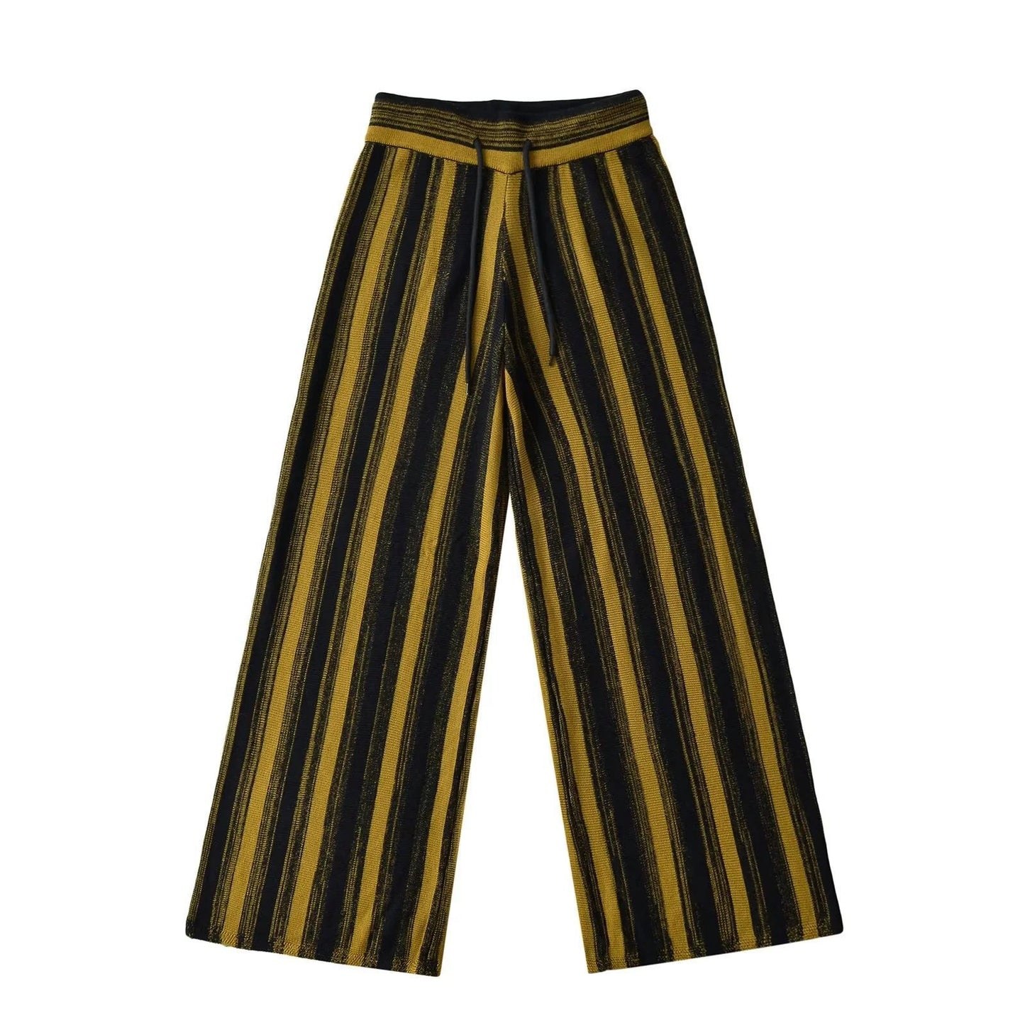 UNIKCOSA Velora Striped Wide Leg Pants Black White Stripe π«