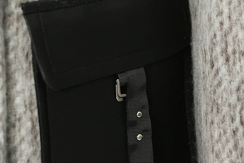 UNIKCOSA WoolMuse Colorblock Long Wool Coat for Women π€π€