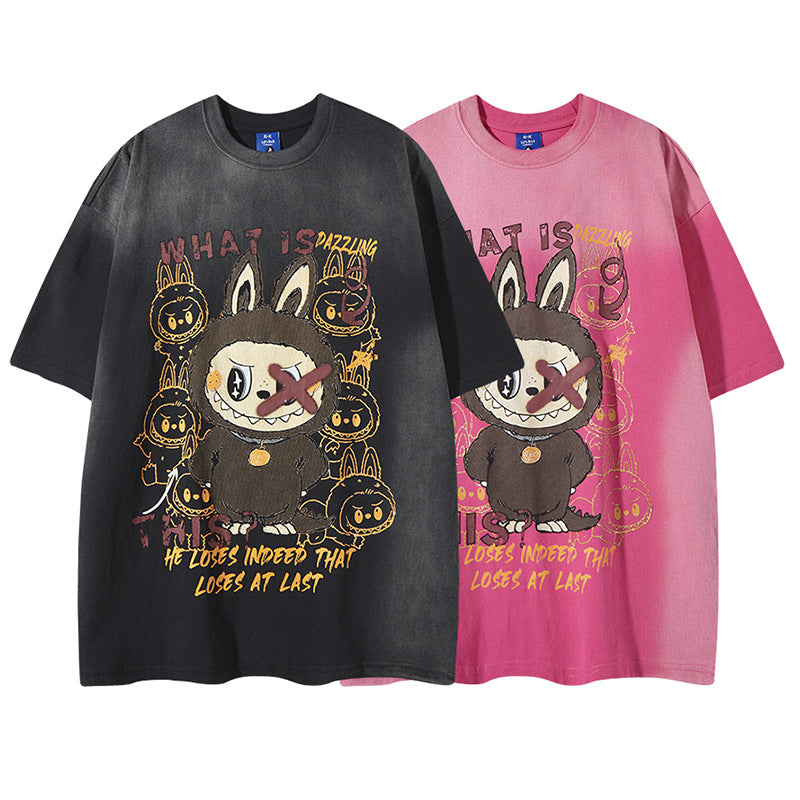 UNIKCOSA Velora Evil Rabbit Graphic Tee Casual Summer Top π«