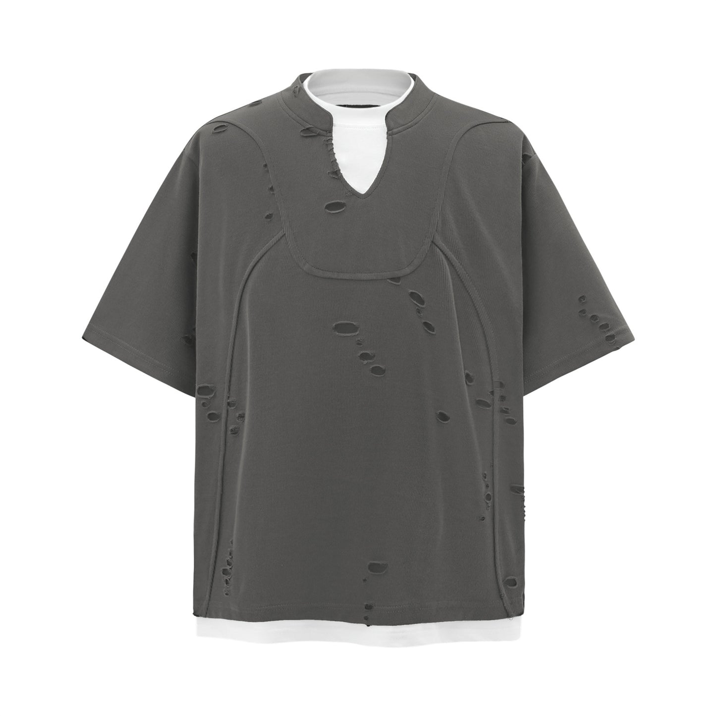 UNIKCOSA RebelRag Distressed Color Block Street T-Shirt π€ (Unisex)