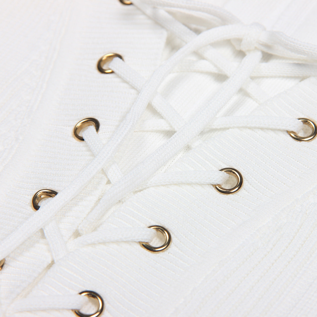 UNIKCOSA Velora V-Neck Knit Dress With Drawstring Waist 💫