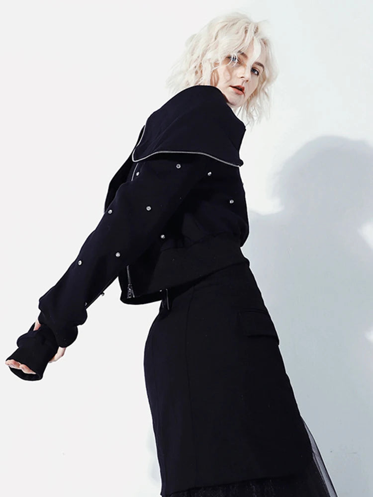 UNIKCOSA DiamondLuxe Handmade Rhinestone Two-Piece Hoodie Set for Women 💎