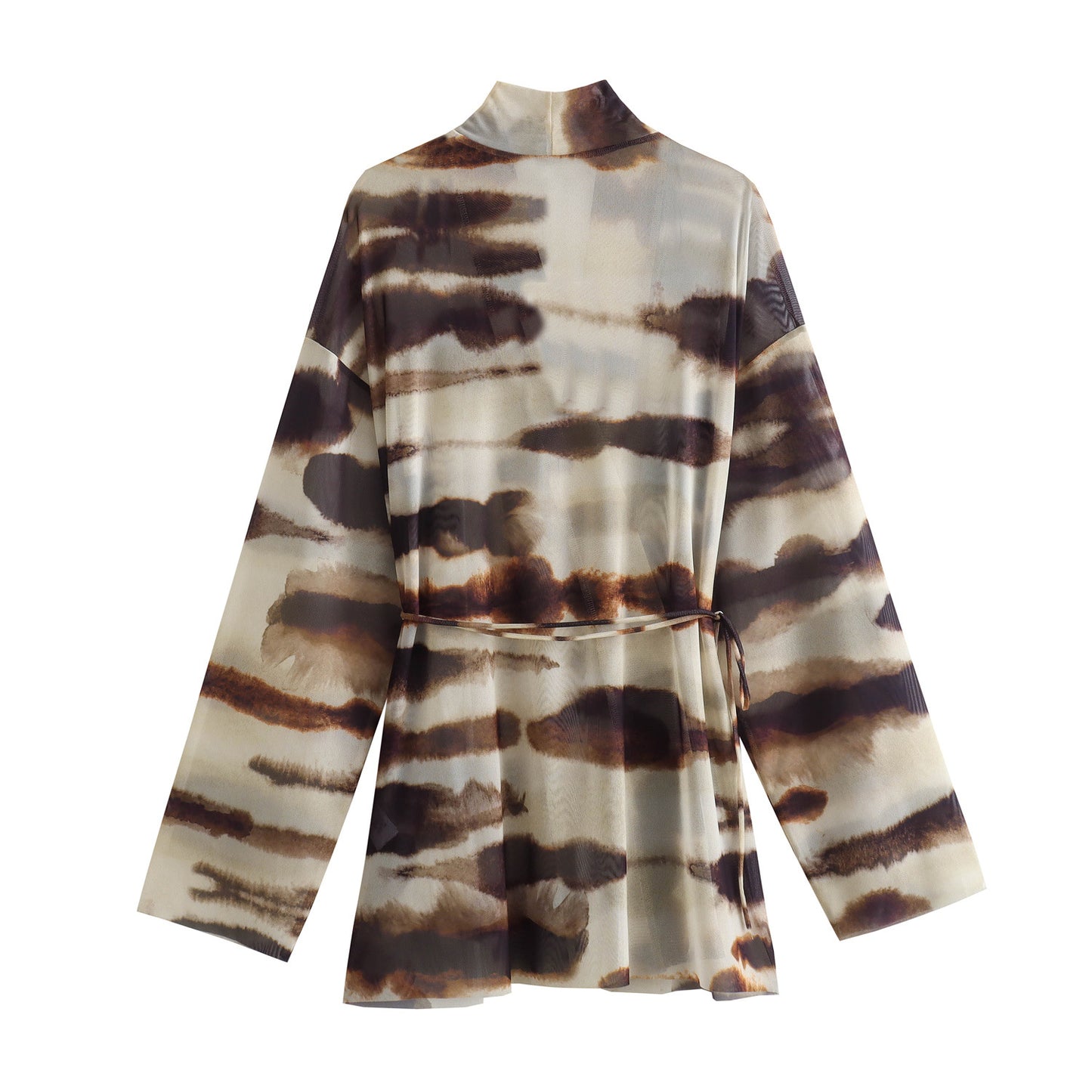 UNIKCOSA Y2K Semi-Sheer Tulle Printed Blouse & Pants Set for Women 🌸