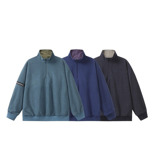 UNIKCOSA UrbanSoul Two-Way Half-Zip Hoodie Stand Collar π