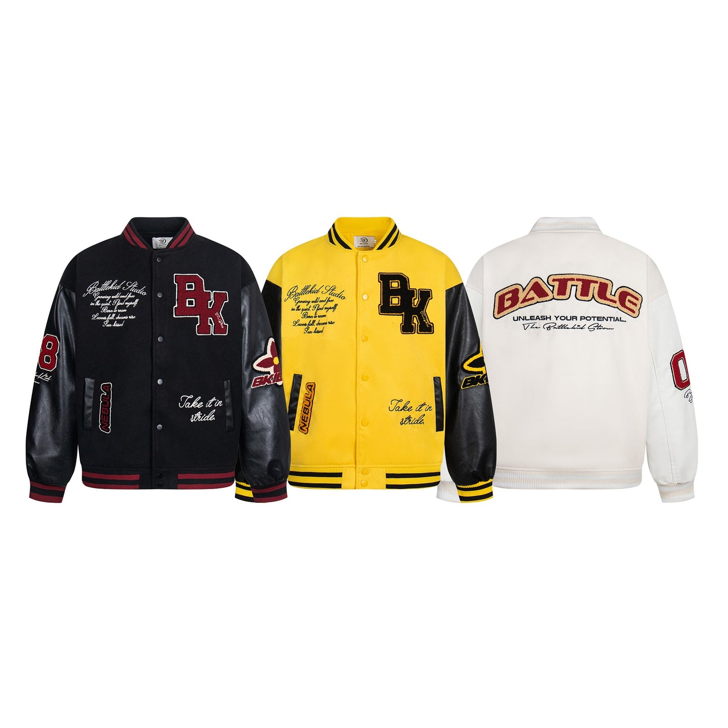 UNIKCOSA RetroMuse Colorblock Letter Baseball Jacket 💫