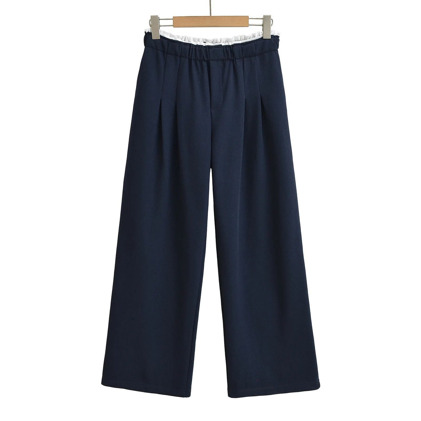 UNIKCOSA Velora Splice White Border Wide Leg Cotton Pants 💫