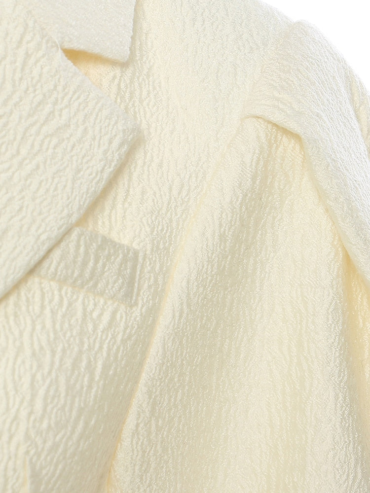 UNIKCOSA SculptLuxe Textured Drawstring Waist Coat Top for Women ⚜️