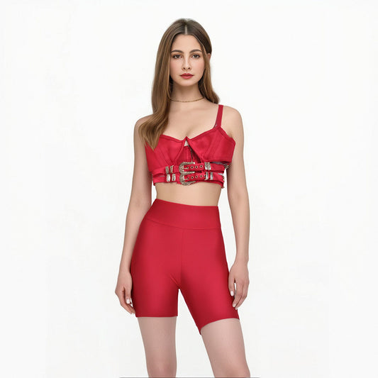UNIKCOSA LionLuxe Strap Top & Bandage Skirt Set