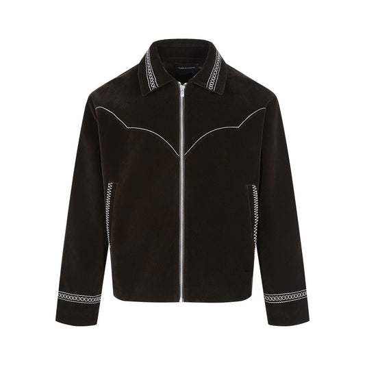 UNIKCOSA UrbanSoul Jacquard Pattern Zipper Jacket 💫