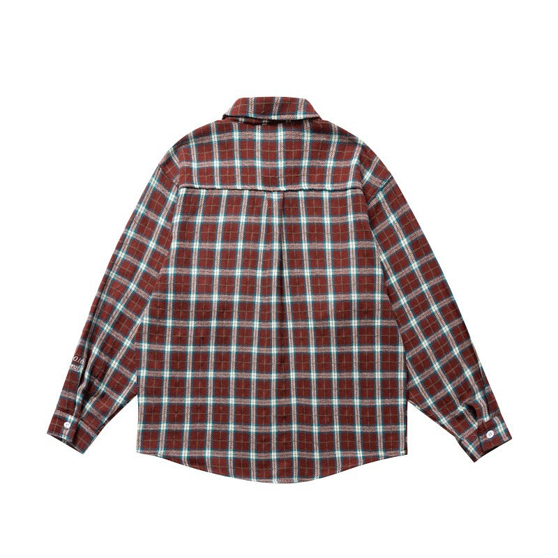 UNIKCOSA UrbanSoul Collar Contrasting Plaid Shirt 💫