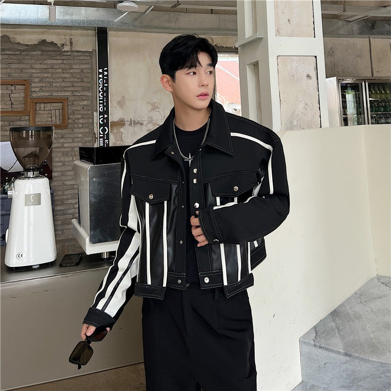 UNIKCOSA Velora Black And White Contrasting Short Jacket 🖤